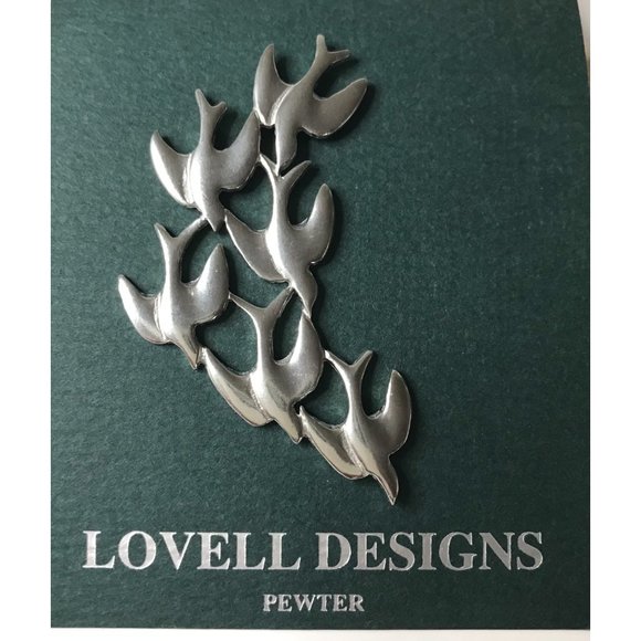 Lovell Designs Pewter Skydancers Pin New in Box - Picture 3 of 7